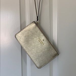 Gold Kate Spade Wristlet Clutch